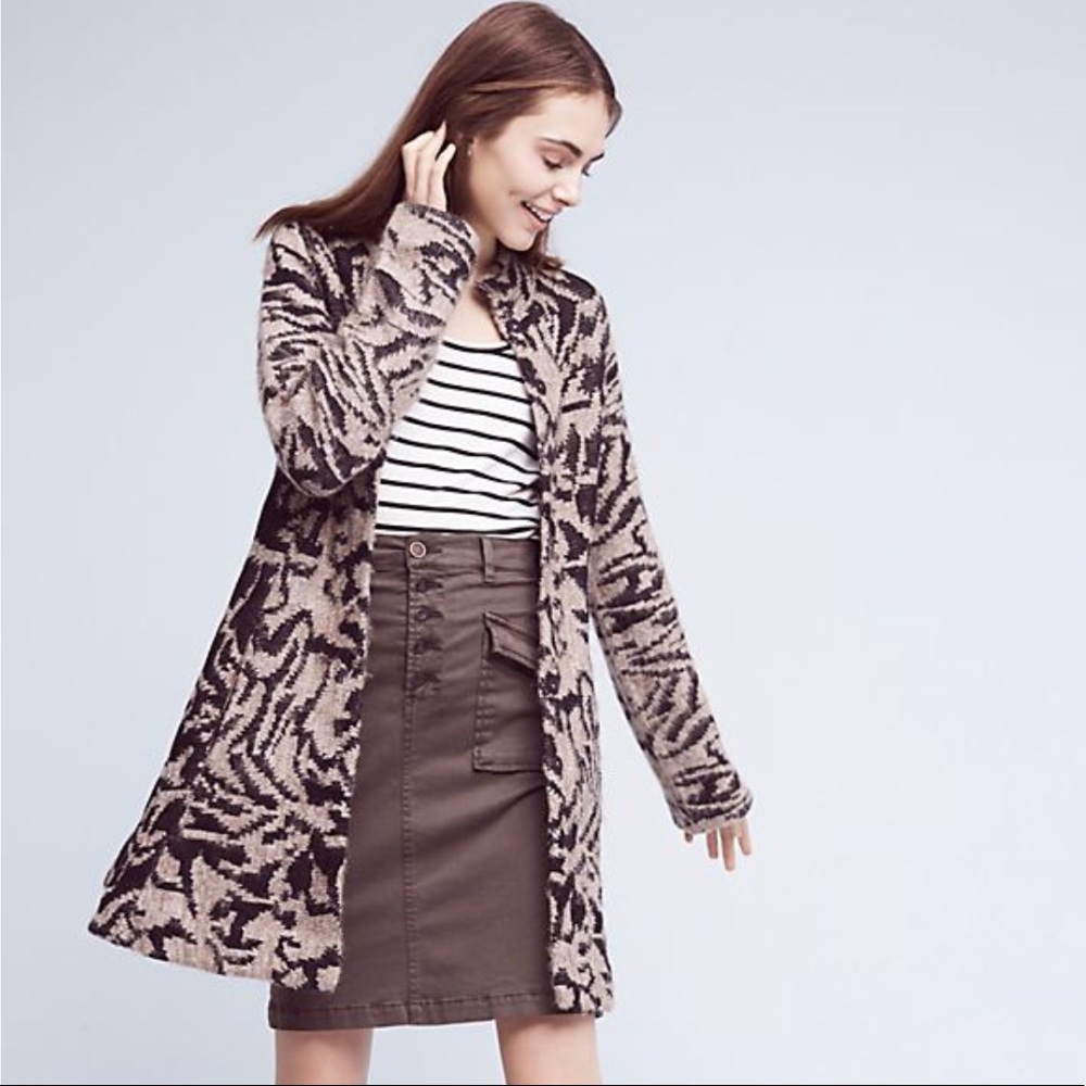 Animal Jacquard Driving Coat by Field Flower